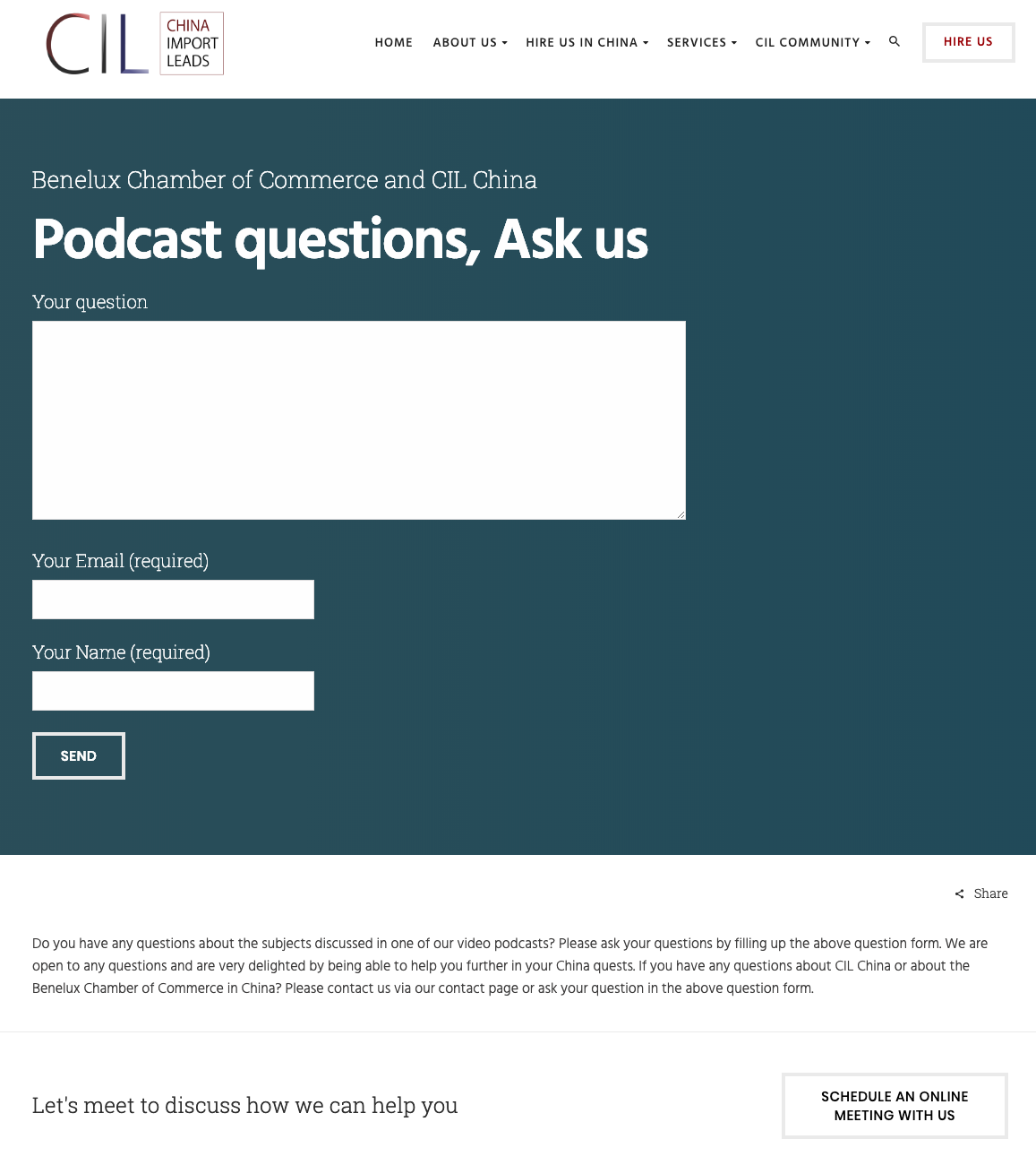 China video podcasts ask questions
